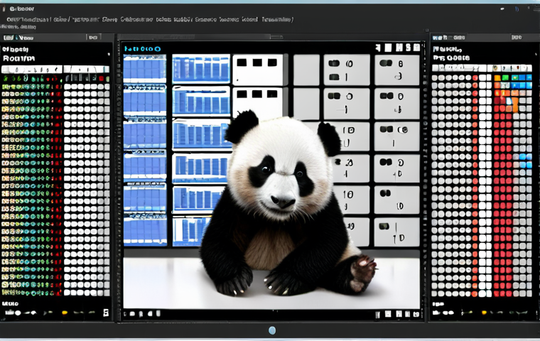 **
> A data scientist using Pandas in Python to clean and merge data from multiple sources, visualizing a DataFrame with clear columns and rows. Focus on the code on the screen and the concept of data manipulation.
**