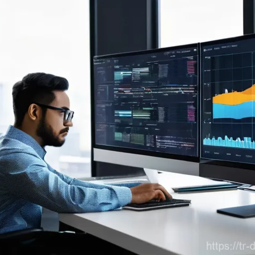 Python에서의 빅데이터 분석 라이브러리 비교 - **Prompt:** "A clean, modern office environment. A professional, smartly dressed data analyst (weari...