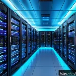 Home 23 Apache Solr와 Elasticsearch의 비교 분석 - An intricate digital illustration depicting a high-tech data center environment showcasing Apache So...